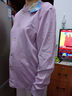 逐暖中老年女士精梳純棉秋衣上衣媽媽長(cháng)袖開(kāi)衫肥大碼老人春秋保暖內衣 藕紫開(kāi)衫單件 2XL (建議130-150斤） 曬單實(shí)拍圖