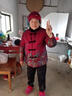 恒源祥中老年人冬裝女加絨加厚上衣60歲奶奶裝唐裝棉襖媽媽短款外套老人 3號色紅色+褲 加絨 3XL (建議125-140斤) 曬單實(shí)拍圖