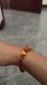 中國(guó)黃金（CHINA GOLD）黃金轉(zhuǎn)運(yùn)珠足金十二生肖手鏈本命年手串送女朋友送老婆生日禮物 機(jī)靈猴（約0.6g）+配紅繩 曬單實(shí)拍圖