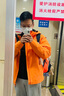 拓路者（Pioneer Camp）三合一沖鋒衣硬殼男秋冬戶外抓絨防風(fēng)防水保暖外套登山服 橙紅 M  曬單實拍圖