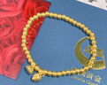 中國黃金（CHINA GOLD）黃金手鏈女士足金兩世歡金珠手串轉運珠七夕情人節禮物送女友老婆 足金兩世歡手串約4.9g 曬單實(shí)拍圖