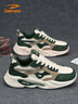 德?tīng)柣荩―EERWAY）鞋子男鞋2025秋冬季老爹鞋男士潮流厚底增高休閑運動(dòng)鞋 米綠桔 44 曬單實(shí)拍圖
