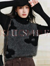 束皙束SUSHE 馬海毛針織衫疊穿背心馬甲2025春季新款簡(jiǎn)約休閑上衣 深情 S 曬單實(shí)拍圖