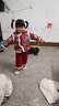 咭卡咭為女童加絨套裝漢服冬季新年衣服中小兒童女孩兩件套過年寶寶拜年服 紅色 加厚 贈(zèng)包包 100 碼建議2-3歲(身高95左右) 曬單實(shí)拍圖