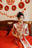 枝己秀禾服新娘敬酒服2025新款訂婚衣服婚紗主紗高檔結(jié)婚禮服古裝嫁衣 X616 S 曬單實(shí)拍圖