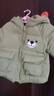G.duck寶寶棉服加絨加厚冬季嬰兒棉衣可愛(ài)男童女童發(fā)光外套兒童棉襖洋氣 綠色后背熊 90 建議身高80-90cm1歲半-2歲 曬單實(shí)拍圖
