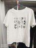 百圖betu女裝春夏新款T恤圓領(lǐng)趣味立體繡花百搭短袖T恤女2502T25 白色 L 曬單實(shí)拍圖