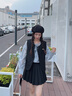 衣典零一（LEDIALYI）學(xué)院風(fēng)馬甲套裝裙女春季2025新款高級感穿搭洋氣質(zhì)百褶短裙三件套 三件套 S 【建議96-110斤】 曬單實(shí)拍圖