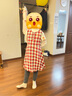 PawinPaw【學(xué)院風(fēng)】卡通小熊童裝春夏女童兒童無(wú)袖格紋時(shí)尚百搭連衣裙 紅色/20 140 cm 曬單實(shí)拍圖