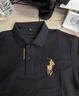 AUGSTER POLO2025夏季純棉珠地翻領(lǐng)男士保羅短袖T恤POLO衫馬標刺繡中年男 灰色 890 XL 曬單實拍圖