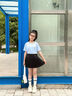 愛邁尼 AMENCL女童百褶裙夏季冰絲裙子兒童半身裙運動速干網(wǎng)球裙夏天短裙中大童 4452黑色 140 cm 曬單實拍圖