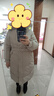 茵曼鵝絨三防羽絨服女連帽腰帶過(guò)膝保暖外套長(cháng)款大衣上衣 灰綠色 S  曬單實(shí)拍圖