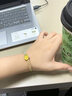 中國黃金（CHINA GOLD） 黃金手鏈女足金向日葵桃花結(jié)編繩手飾和田玉手串七夕生日禮物女 向日葵和田玉手鏈 約1.1g 曬單實拍圖