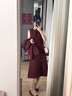 勤馳勤馳婚禮媽媽裝高檔禮服平時(shí)可穿的秋冬季外套喜結(jié)婚宴紅色喜婆 復(fù)古紅不含亮片兩 2XL 均碼 曬單實(shí)拍圖