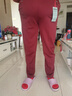 啄木鳥(niǎo)秋冬媽媽褲子加絨加厚外穿高腰直筒褲中老年寬松保暖女褲春秋休閑 A春秋厚款【棗紅】 加厚 3XL建議120-140斤 曬單實(shí)拍圖