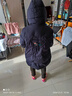 雪中飛羽絨服女短款媽媽裝連帽保暖防寒外套9952 紫羅蘭 4XL 曬單實(shí)拍圖