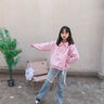 優(yōu)優(yōu)1點(diǎn)（Yoyo one）女童國(guó)風(fēng)套裝春秋款2025新款大童秋季中式褲子厚兒童衛(wèi)衣秋裝 4906粉色18309黑色 140cm 曬單實(shí)拍圖
