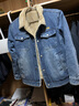 JEEP吉普外套男秋冬季寬松加絨保暖牛仔夾克休閑衣服男 牛仔藍 XL 曬單實(shí)拍圖