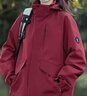 浪莎沖鋒衣女三合一2024秋冬新款羽絨服內(nèi)膽可拆卸防水戶外防風(fēng)外套 酒紅色 【外套+羊毛內(nèi)膽】 L 【適合120-135斤】 曬單實(shí)拍圖