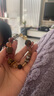囍藍金霸大綜合天珠手鏈黃水晶綠檀紅膠花手串情侶生日禮物送男友 曬單實(shí)拍圖