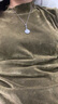 UR冬季新款女裝復(fù)古休閑簡(jiǎn)約質(zhì)感長(zhǎng)袖T恤UWH440139 深棕綠 L 曬單實(shí)拍圖