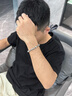 老鳳祥純銀手鏈男生士彎管祥云紋手繩國風(fēng)手鐲七夕情人節(jié)禮物送男友老公 祥云紋手繩【品牌專屬禮盒】 曬單實拍圖