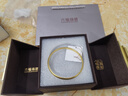 六福珠寶 一生一世黃金手鐲泥鰍背福滿傳家足金手鐲 計價 60mm-約13.14克 曬單實拍圖