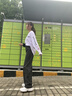 UKMR黑色闊腿牛仔褲女潮流韓版寬松高腰顯瘦直筒垂感拖地褲ins潮學(xué)生 黑色 加長褲 優(yōu)質(zhì)款 L 110-125斤 曬單實拍圖