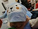 兒童浴巾男女寶寶吸水速干帶帽斗篷新初生嬰兒洗澡可穿可裹巾浴袍 藍色 曬單實(shí)拍圖