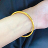 勞梭生日禮物黃金手鐲純金999足金實(shí)心素圈硬金轉運金鐲子女友 金重/15克多退少補(圈口54-60） 曬單實(shí)拍圖