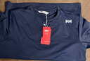 HELLY HANSEN, HH海麗漢森25夏新款男款抗菌日常休閑運動(dòng)簡(jiǎn)約輕薄舒適圓領(lǐng)短袖T恤 藏青色 L 曬單實(shí)拍圖
