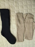 FOX.G女士襪子加絨加厚過(guò)膝襪長(cháng)襪保暖長(cháng)筒襪冬季女襪秋冬長(cháng)腿襪大腿襪 毛圈加絨過(guò)膝襪 【黑色+燕麥】 2雙 曬單實(shí)拍圖