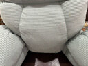 愛鹿特床頭看書軟包靠枕孕婦喂奶沙發(fā)飄窗臺(tái)護(hù)頸護(hù)腰部支撐床上大靠背墊 霧霾藍(lán) 95cm*55cm 含枕芯 高度70cm 曬單實(shí)拍圖