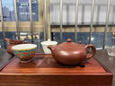 蘇蔻宜興純手工紫砂壺原礦朱泥大紅袍半月壺功夫茶具泡茶壺送禮家居館 大紅袍婉玉 300ml 曬單實拍圖