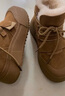 ZHR則則反絨牛皮雪地靴女厚底加絨保暖女靴百搭短筒靴子女 CX57 棕色 38  曬單實(shí)拍圖