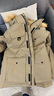 黑冰戶外700蓬鵝絨活帽工裝羽絨服 男款厚款羽絨派克大衣FAF8523 卡其 L 曬單實(shí)拍圖