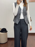 ELAND衣戀【零染】休閑褲女通勤風斜插袋直筒闊腿通勤長褲25秋新 深灰色(17)D/Grey M 165 曬單實拍圖