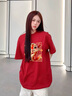 一寸相思紅色國風(fēng)T恤女純棉2025蛇年本命年衣服新年爆款半袖時(shí)尚女裝上衣 紅色-中國祥蛇 S(75-85斤) 曬單實(shí)拍圖