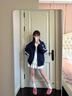 乖甜星深秋2025新款美式夾克棒球服短外套女秋冬季韓系chic上衣 【藏青色】 L 55/60kg 曬單實(shí)拍圖