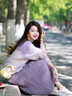 素優(yōu)米（SUYOUMI）春秋裝搭配一整套溫柔穿搭紫色針織毛衣小香風(fēng)半身短裙顯瘦兩件套 主圖款 L 曬單實(shí)拍圖