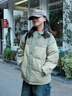 JEEP SPIRIT高檔羽絨服男女2024新款冬季鴨絨好看面包服連帽情侶外套 男女同款-果綠 L 曬單實拍圖