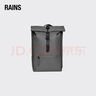 Rains卷頂包男女雙肩包騎行登山背包Rolltop Rucksack /13320 黑色 One Size 曬單實(shí)拍圖