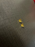 中國黃金（CHINA GOLD）黃金耳釘足金999拉絲蝴蝶耳飾生日七夕節(jié)禮物送女友老婆 約1.1g 曬單實拍圖