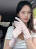 曇蓓漫防曬手套男女防滑冰絲開車騎行露指夏季輕薄可觸屏運動釣魚手套 櫻花粉【加長款兩指可翻】 【輕薄透氣 體感冰涼】均碼 1雙 曬單實拍圖