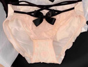 英諾莉斯內褲女性感蕾絲法式甜美網(wǎng)紗少女小清新純欲鏤空系帶內褲女 三條裝【粉+白+黑】 L 100-120斤 曬單實(shí)拍圖