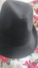 井承帽子男士秋冬季羊毛禮帽中老年人英倫風(fēng)爵士帽冬天保暖老人紳士帽 經(jīng)典黑色 曬單實(shí)拍圖