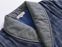 美標商場(chǎng)同款秋冬男士三層加厚睡衣純棉睡袍浴袍全棉質(zhì)休閑格子家居服 灰藍（三層加厚夾棉） 3XL (185/104A) 曬單實(shí)拍圖