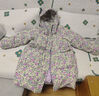 G.DUCKKIDS2024冬季新款韓版兒童羽絨服女童中長款白鴨絨女孩中大童加厚外套 紫色紫毛 150 cm 曬單實拍圖
