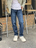 吉普（JEEP）【含桑蠶絲】男士牛仔褲男2025春夏直筒寬松休閑商務(wù)冰絲長(cháng)褲子男 曬單實(shí)拍圖