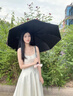 左都（ZUODU）遮陽傘加大黑膠防曬傘反向傘女晴雨兩用傘防紫外線傘upf50+太陽傘 【冰霧粉8骨】加大反向+晴雨兩用 曬單實(shí)拍圖